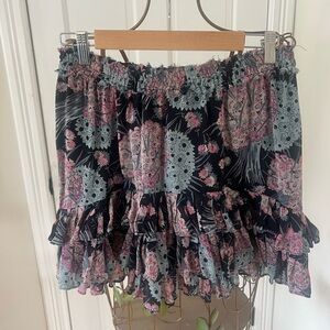 LoveShackFancy Floral Tiered Skirt